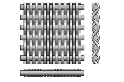 Reverse Plain Dutch Weave Mesh Pattern